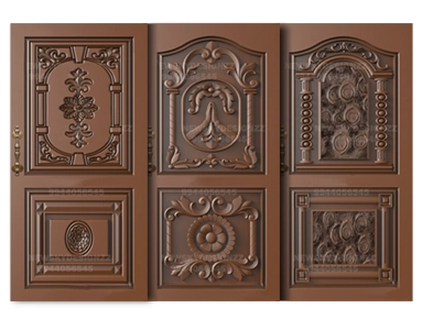 Three wooden doors, which portray sophistication and elegance, will enhance the sensation of richness