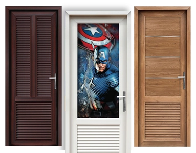 Three classy UPVC doors in total, one with a Captain America motif, draw attention to the quality